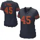 ＃45 Women's Nephi Sewell Navy Blue Game Chicago Bears Alternate Jersey