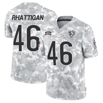 ＃46 Men's Jon Rhattigan Arctic Camo Limited Chicago Bears 2024 Salute to Service Jersey