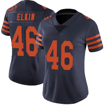 ＃46 Women's Luke Elkin Navy Blue Limited Chicago Bears Alternate Vapor Untouchable Jersey