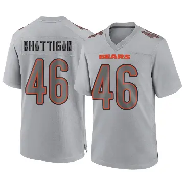 ＃46 Youth Jon Rhattigan Gray Game Chicago Bears Atmosphere Fashion Jersey