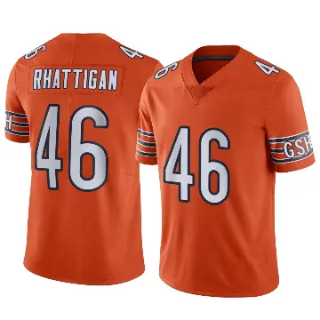 ＃46 Youth Jon Rhattigan Orange Limited Chicago Bears Alternate Vapor Jersey