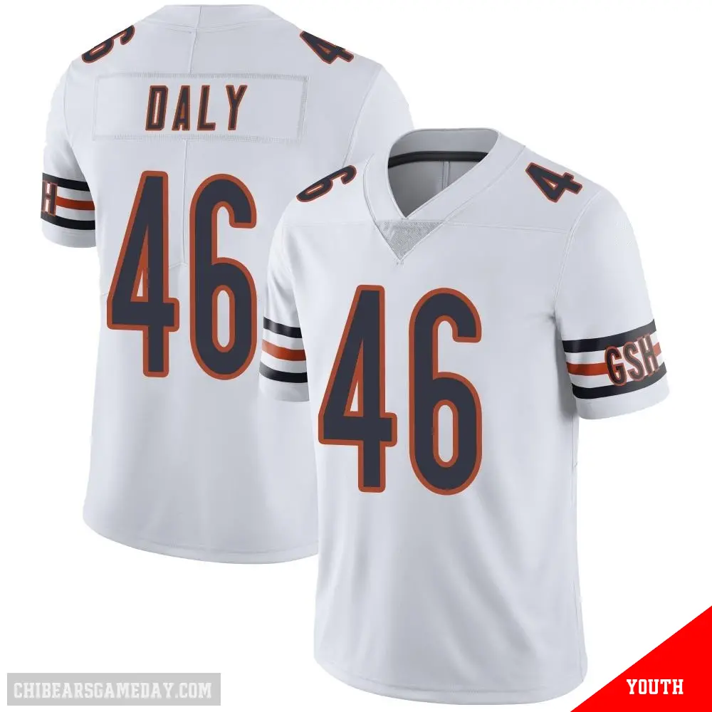 ＃46 Youth Scott Daly White Limited Chicago Bears Vapor Untouchable Jersey