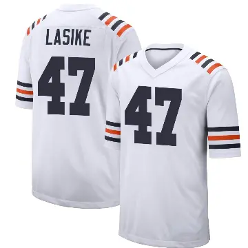 ＃47 Men's Paul Lasike White Game Chicago Bears Alternate Classic Jersey