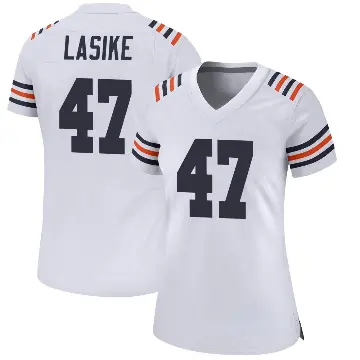 ＃47 Women's Paul Lasike White Game Chicago Bears Alternate Classic Jersey
