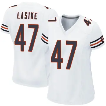＃47 Women's Paul Lasike White Game Chicago Bears Jersey