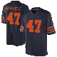 ＃47 Youth Micah Baskerville Navy Blue Game Chicago Bears Alternate Jersey
