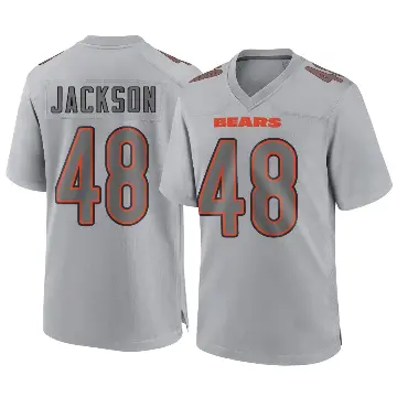 ＃48 Men's D'Marco Jackson Gray Game Chicago Bears Atmosphere Fashion Jersey