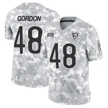 ＃48 Men's Thomas Gordon Arctic Camo Limited Chicago Bears 2024 Salute to Service Jersey