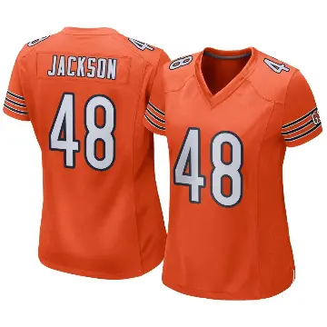 ＃48 Women's D'Marco Jackson Orange Game Chicago Bears Alternate Jersey