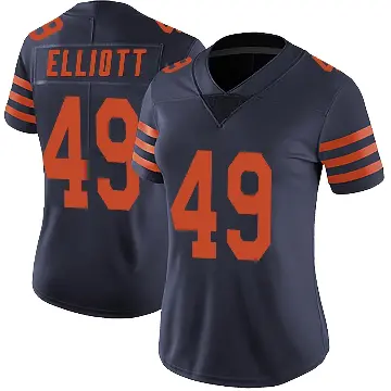 ＃49 Women's Keyshaun Elliott Navy Blue Limited Chicago Bears Alternate Vapor Untouchable Jersey