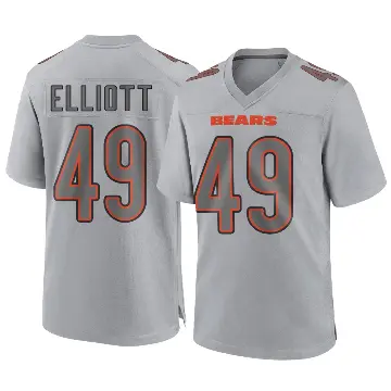 ＃49 Youth Keyshaun Elliott Gray Game Chicago Bears Atmosphere Fashion Jersey