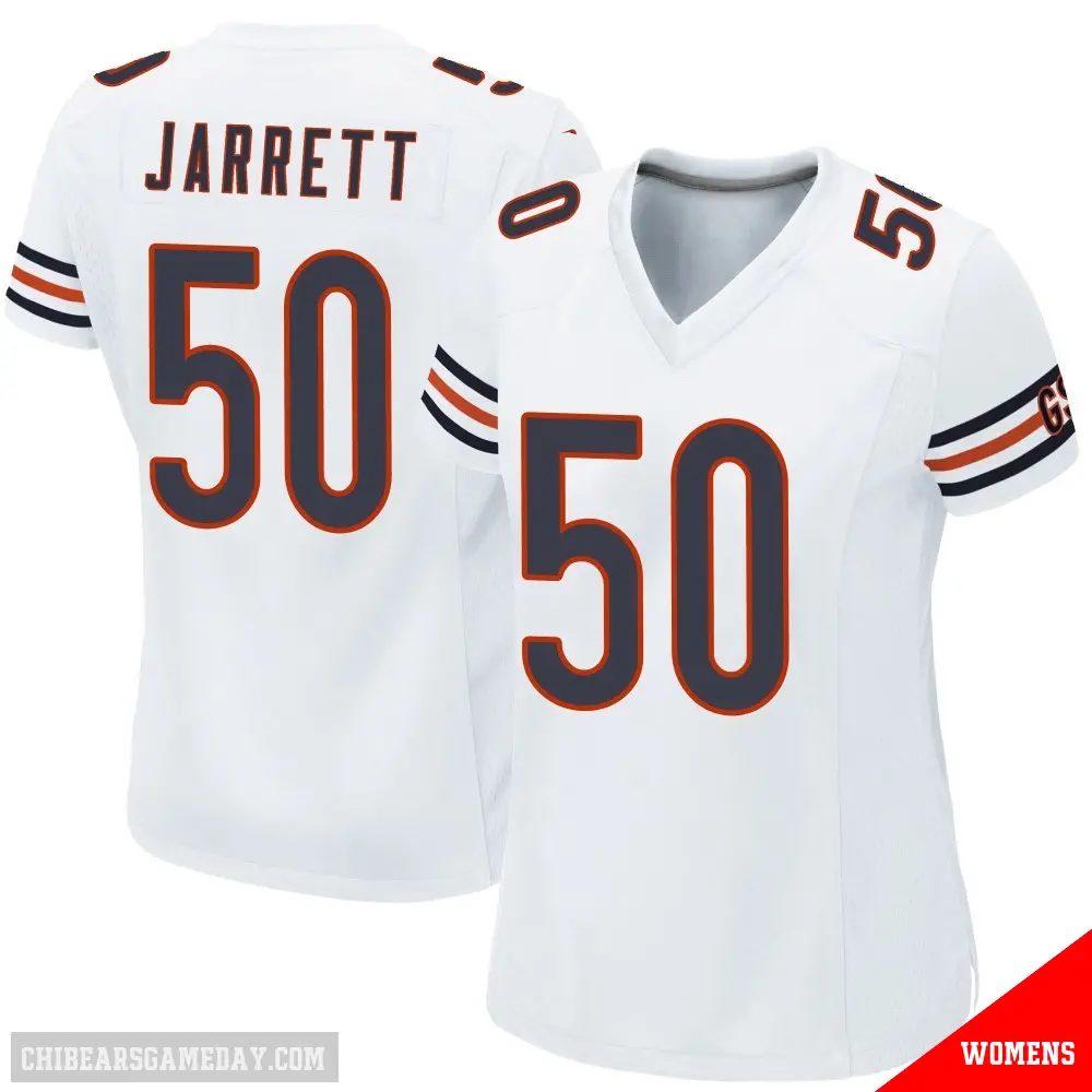 ＃50 Women's Grady Jarrett White Game Chicago Bears Jersey