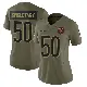 ＃50 Women's Mike Singletary Olive Limited Chicago Bears 2025 Salute to Service Jersey