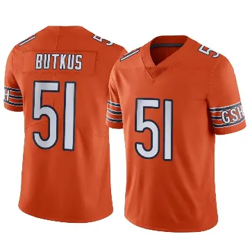 ＃51 Men's Dick Butkus Orange Limited Chicago Bears Alternate Vapor Jersey