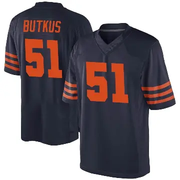 ＃51 Youth Dick Butkus Navy Blue Game Chicago Bears Alternate Jersey