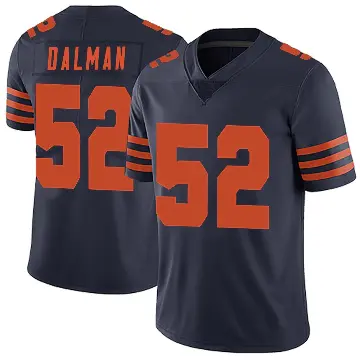 ＃52 Men's Drew Dalman Navy Blue Limited Chicago Bears Alternate Vapor Untouchable Jersey