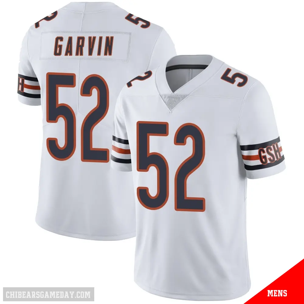 ＃52 Men's Jonathan Garvin White Limited Chicago Bears Vapor Untouchable Jersey