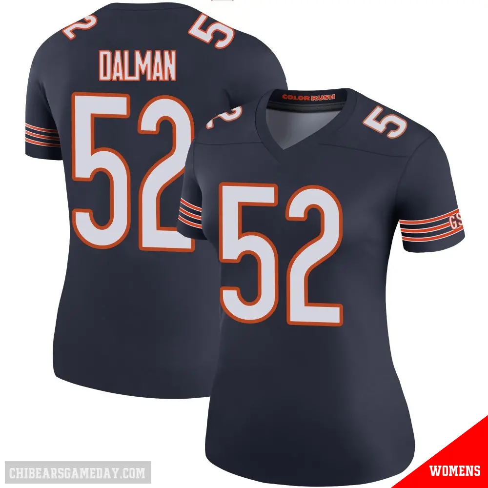 ＃52 Women's Drew Dalman Navy Legend Chicago Bears Color Rush Jersey