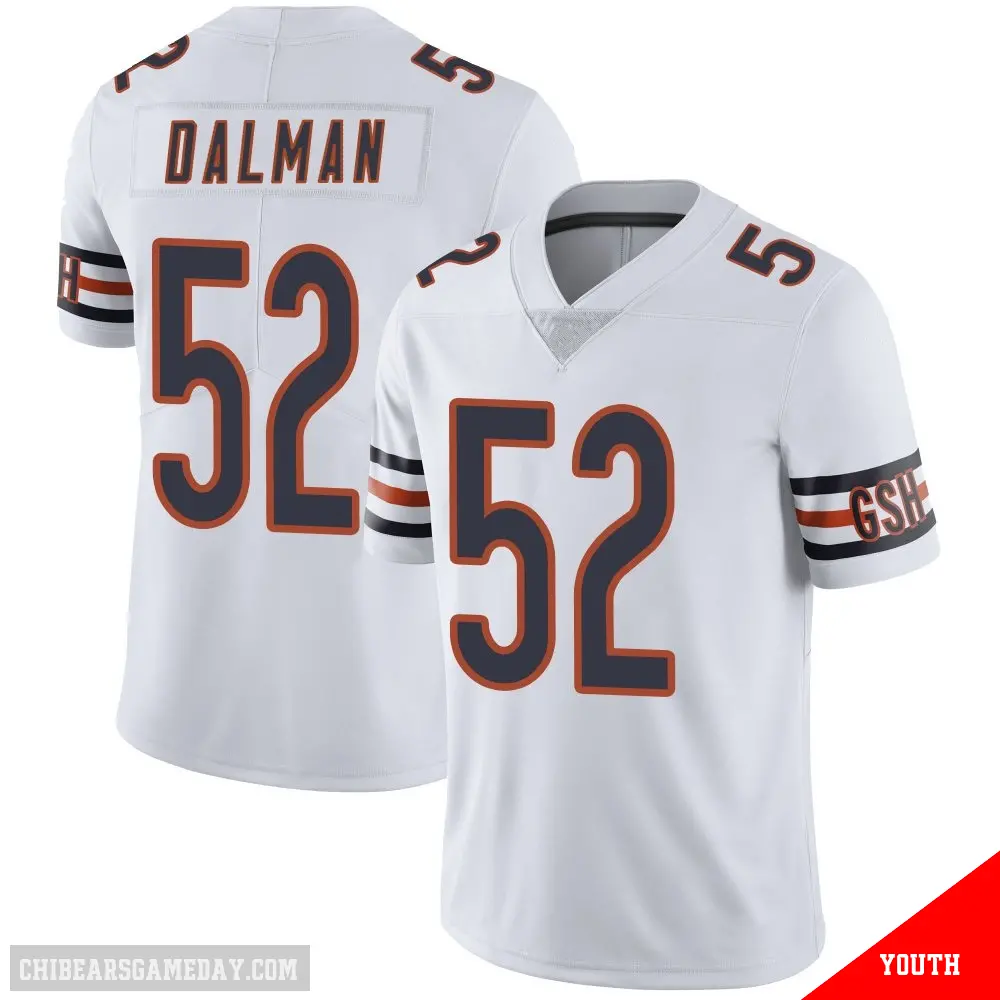 ＃52 Youth Drew Dalman White Limited Chicago Bears Vapor Untouchable Jersey