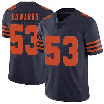 ＃53 Youth T.J. Edwards Navy Blue Limited Chicago Bears Alternate Vapor Untouchable Jersey