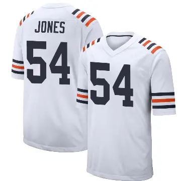 ＃54 Men's Logan Jones White Game Chicago Bears Alternate Classic Jersey