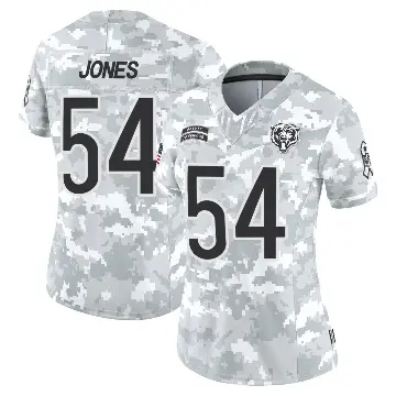 ＃54 Women's Logan Jones Arctic Camo Limited Chicago Bears 2024 Salute to Service Jersey