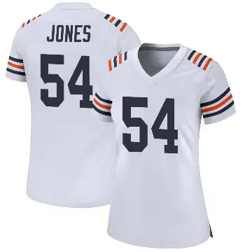 ＃54 Women's Logan Jones White Game Chicago Bears Alternate Classic Jersey
