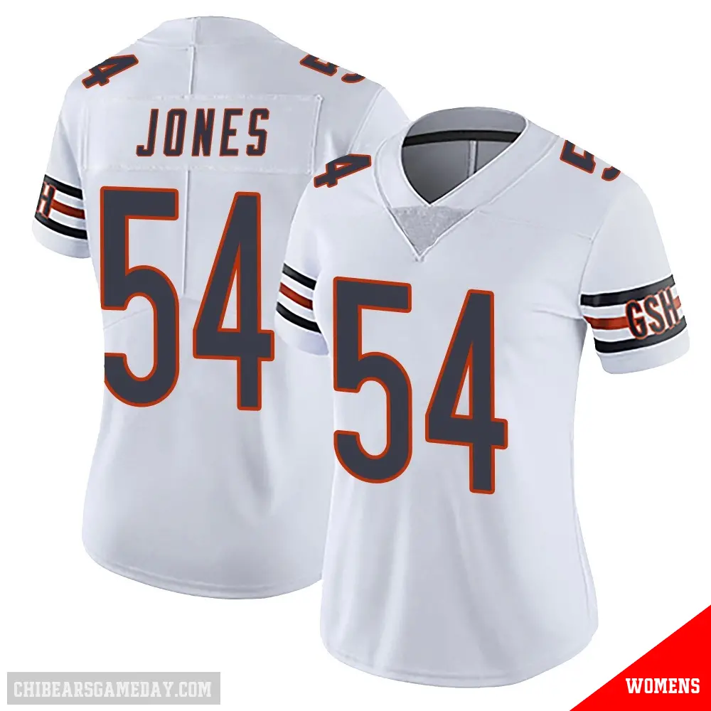 ＃54 Women's Logan Jones White Limited Chicago Bears Vapor Untouchable Jersey