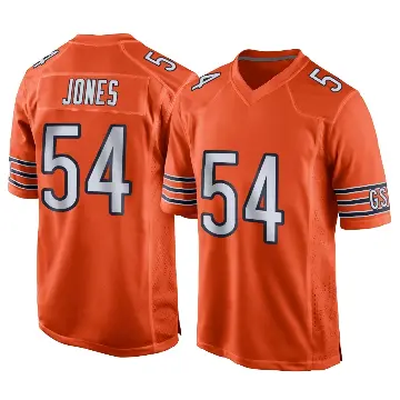 ＃54 Youth Logan Jones Orange Game Chicago Bears Alternate Jersey