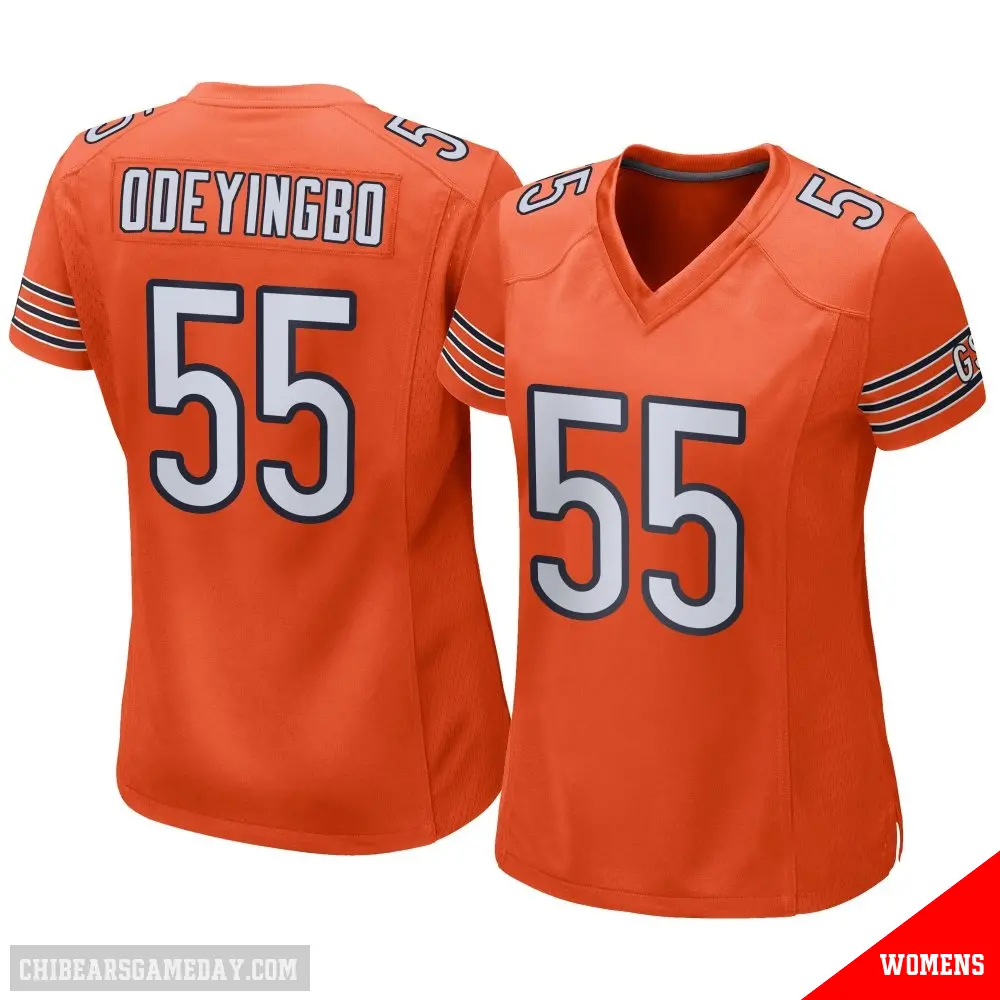 ＃55 Women's Dayo Odeyingbo Orange Game Chicago Bears Alternate Jersey