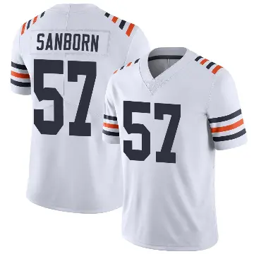 ＃57 Men's Jack Sanborn White Limited Chicago Bears Alternate Classic Vapor Jersey