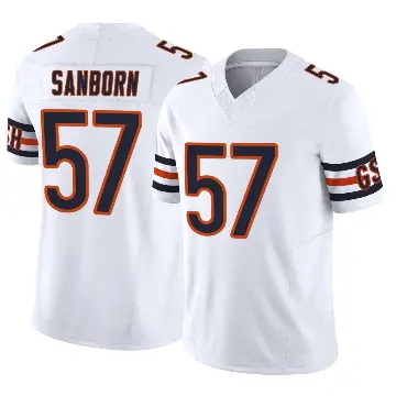 ＃57 Men's Jack Sanborn White Limited Chicago Bears Vapor F.U.S.E. Jersey