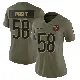 ＃58 Women's Darnell Wright Olive Limited Chicago Bears 2025 Salute to Service Jersey