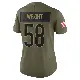 ＃58 Women's Darnell Wright Olive Limited Chicago Bears 2025 Salute to Service Jersey