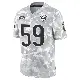 ＃59 Men's Carson Taylor Arctic Camo Limited Chicago Bears 2024 Salute to Service Jersey