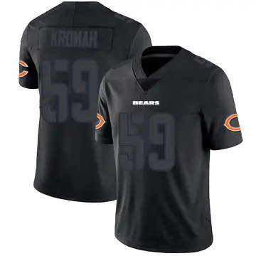 ＃59 Men's Jamree Kromah Black Impact Limited Chicago Bears Jersey