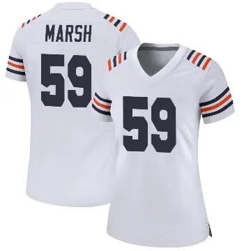 ＃59 Women's Cassius Marsh White Game Chicago Bears Alternate Classic Jersey
