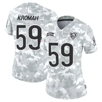 ＃59 Women's Jamree Kromah Arctic Camo Limited Chicago Bears 2024 Salute to Service Jersey