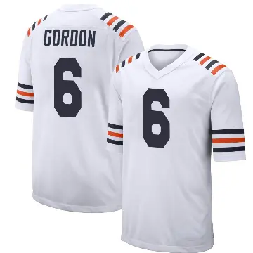 ＃6 Men's Kyler Gordon White Game Chicago Bears Alternate Classic Jersey
