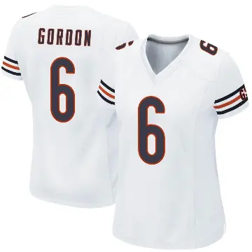 ＃6 Women's Kyler Gordon White Game Chicago Bears Jersey