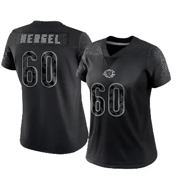 ＃60 Women's Kyle Hergel Black Limited Chicago Bears Reflective Jersey