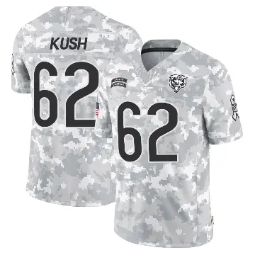 ＃62 Men's Eric Kush Arctic Camo Limited Chicago Bears 2024 Salute to Service Jersey