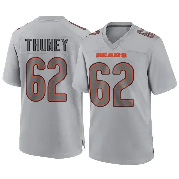 ＃62 Men's Joe Thuney Gray Game Chicago Bears Atmosphere Fashion Jersey