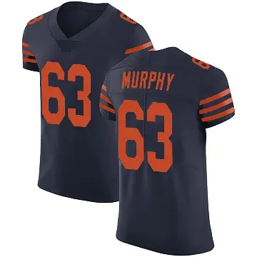 ＃63 Men's Mason Murphy Navy Blue Elite Chicago Bears Alternate Vapor Untouchable Jersey