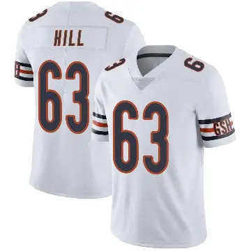 ＃63 Men's Trey Hill White Limited Chicago Bears Vapor Untouchable Jersey