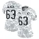 ＃63 Women's Chris Glaser Arctic Camo Limited Chicago Bears 2024 Salute to Service Jersey
