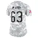 ＃63 Women's Chris Glaser Arctic Camo Limited Chicago Bears 2024 Salute to Service Jersey