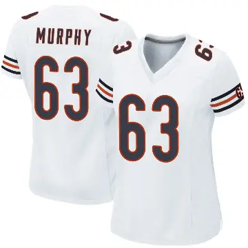 ＃63 Women's Mason Murphy White Game Chicago Bears Jersey