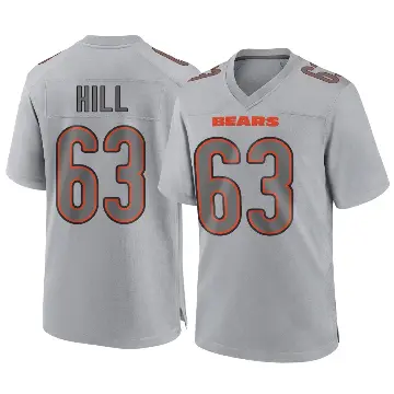 ＃63 Youth Trey Hill Gray Game Chicago Bears Atmosphere Fashion Jersey
