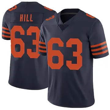 ＃63 Youth Trey Hill Navy Blue Limited Chicago Bears Alternate Vapor Untouchable Jersey